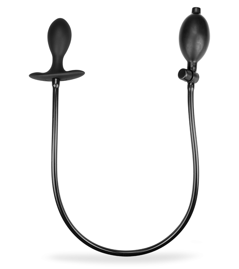 Plug anal gonflable avec bille massante