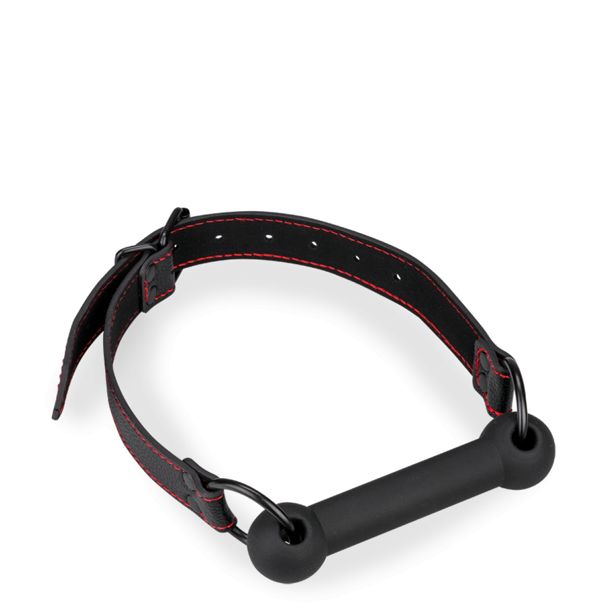 Bâillon mors en silicone et similicuir
