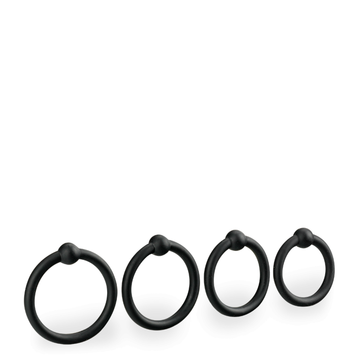 Set de 4 anneaux en silicone avec boule