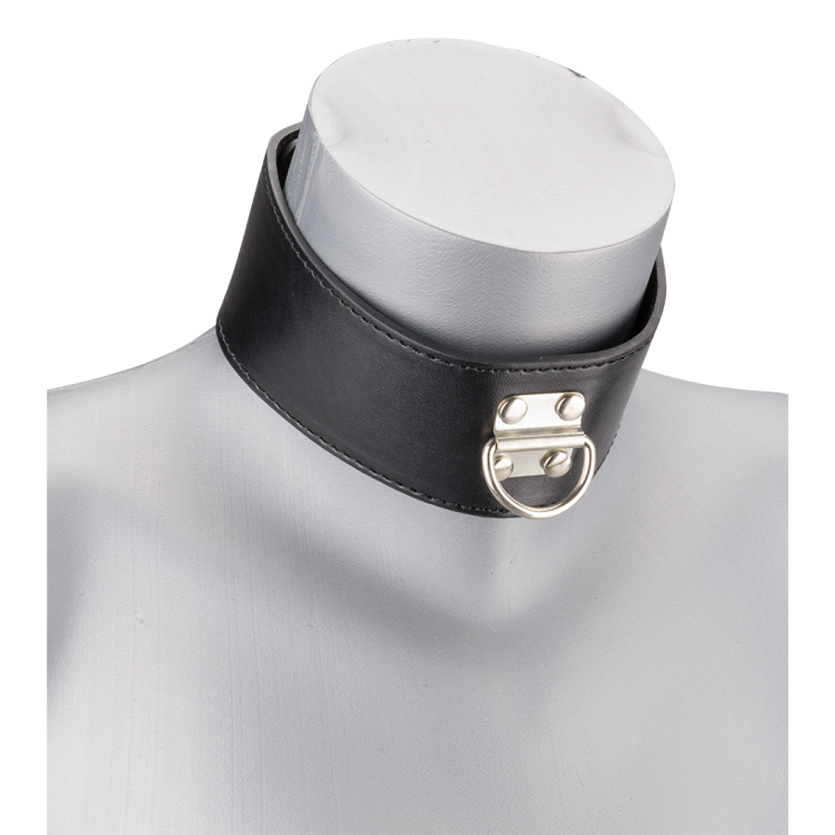Collier cuir BDSM et laisse chaine avec cadenas