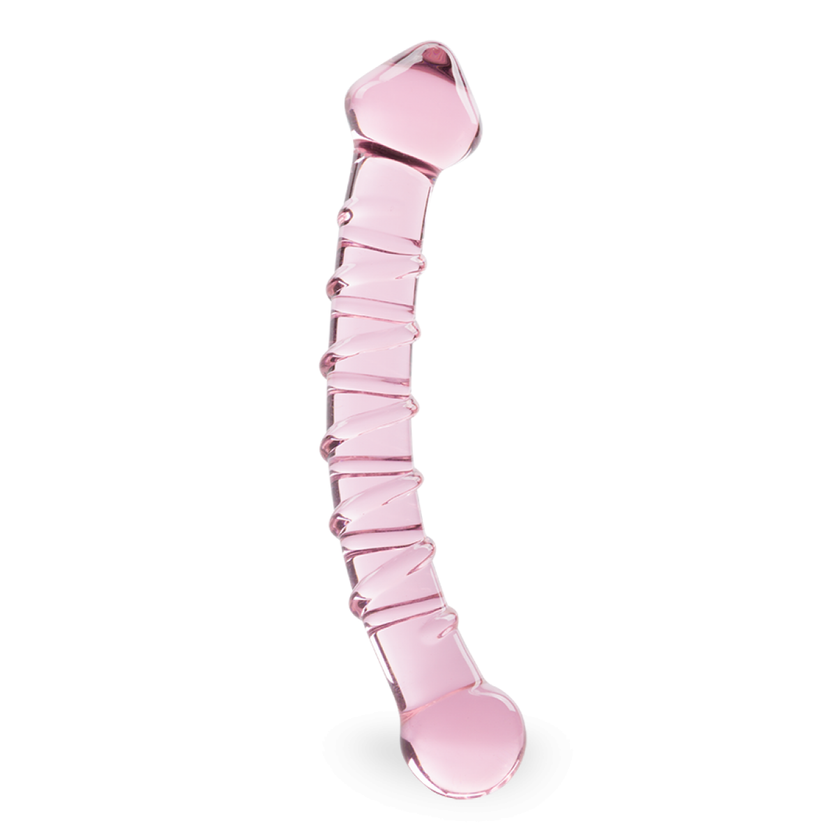 Gode godemichet en verre Swirling gode vaginal ou anal homme ou femme - Rose