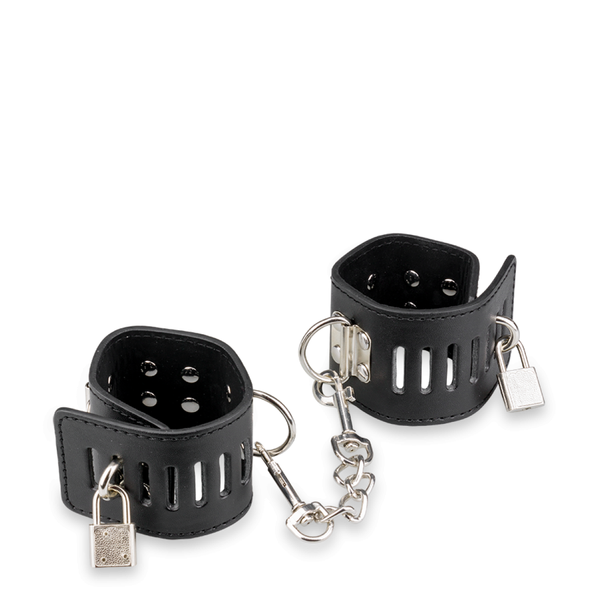 Menottes poignets cuir et métal