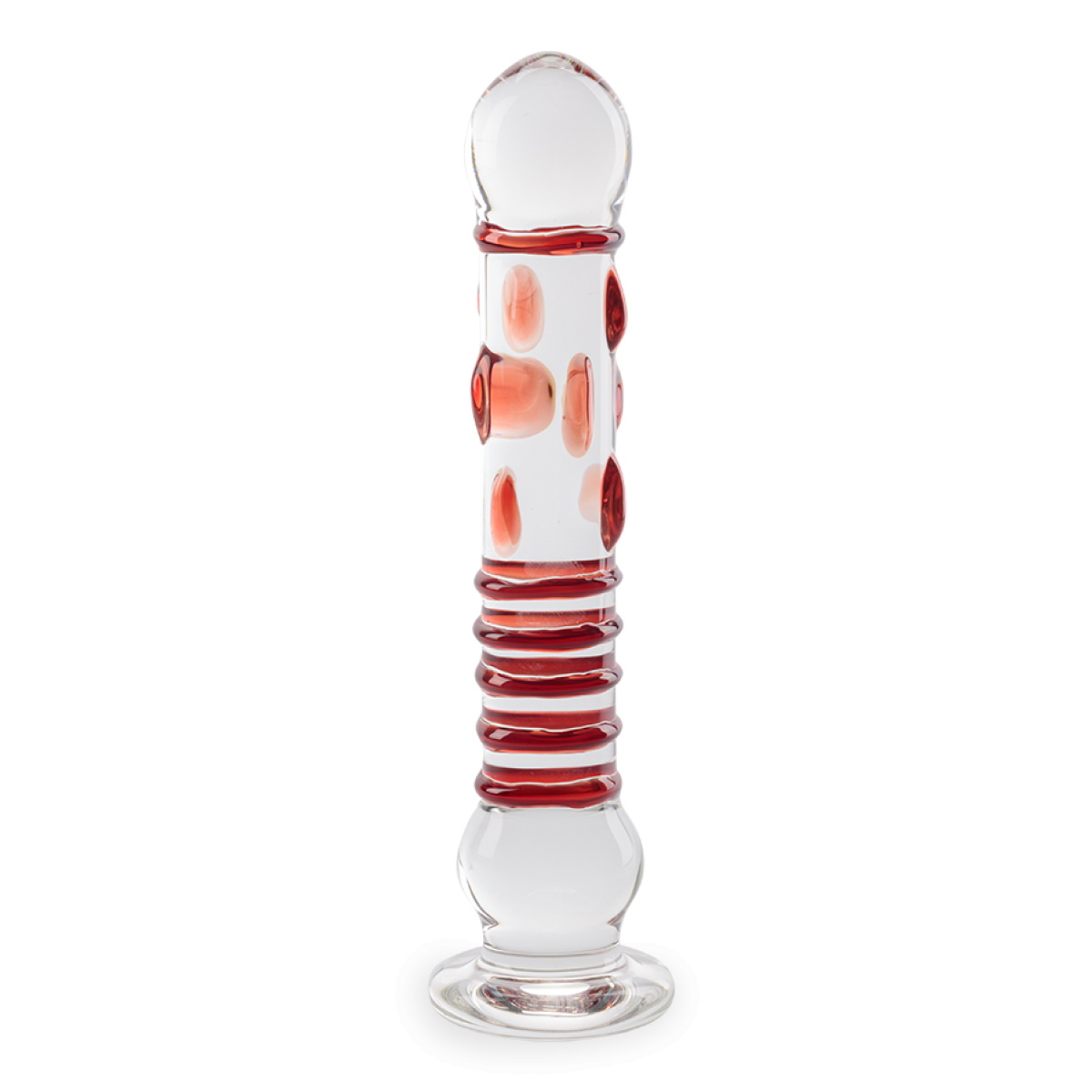 Gode godemichet en verre Temptation gode vaginal ou anal homme ou femme - Rouge