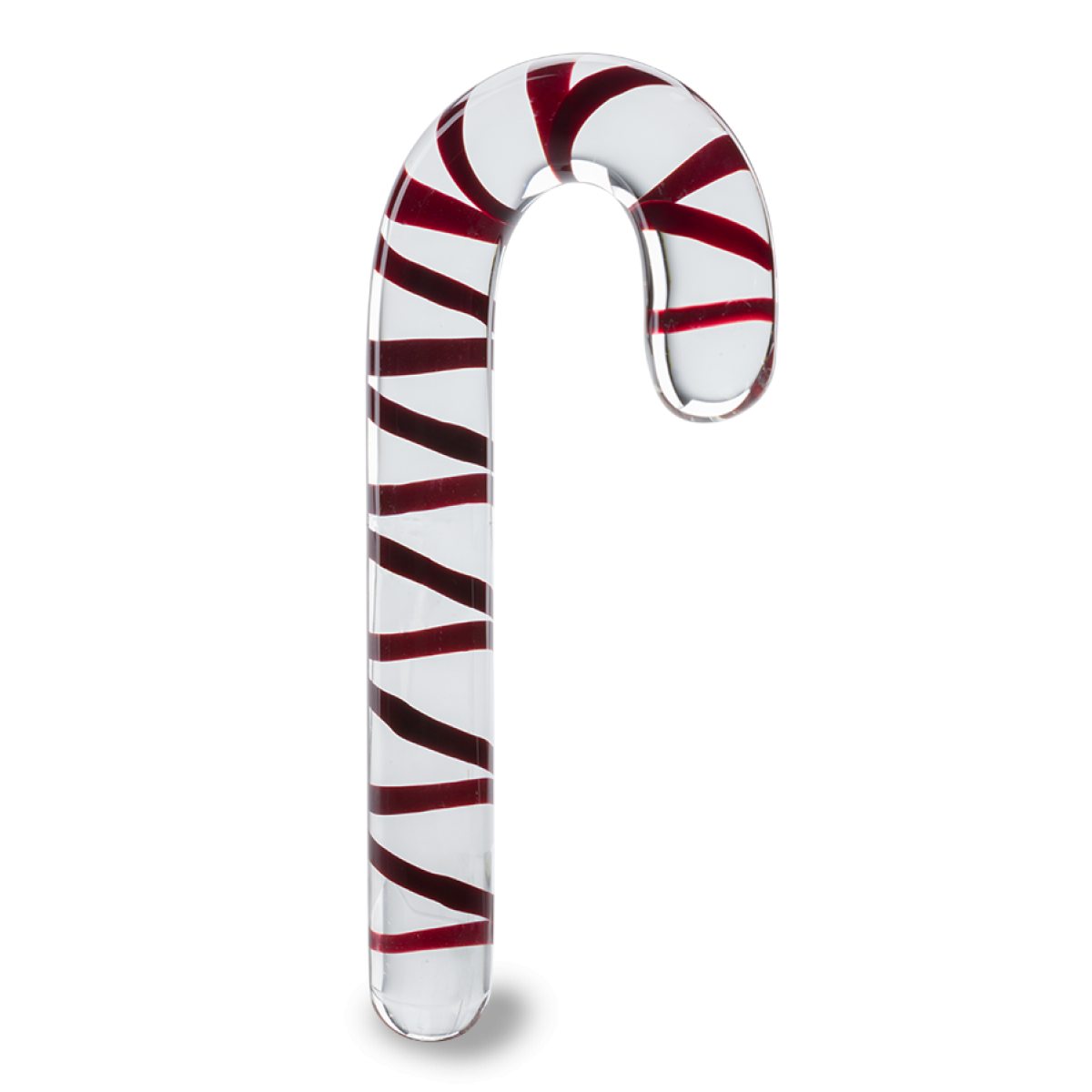 Gode godemichet en verre Candy Cane 19,5cm gode vaginal ou anal homme ou femme -