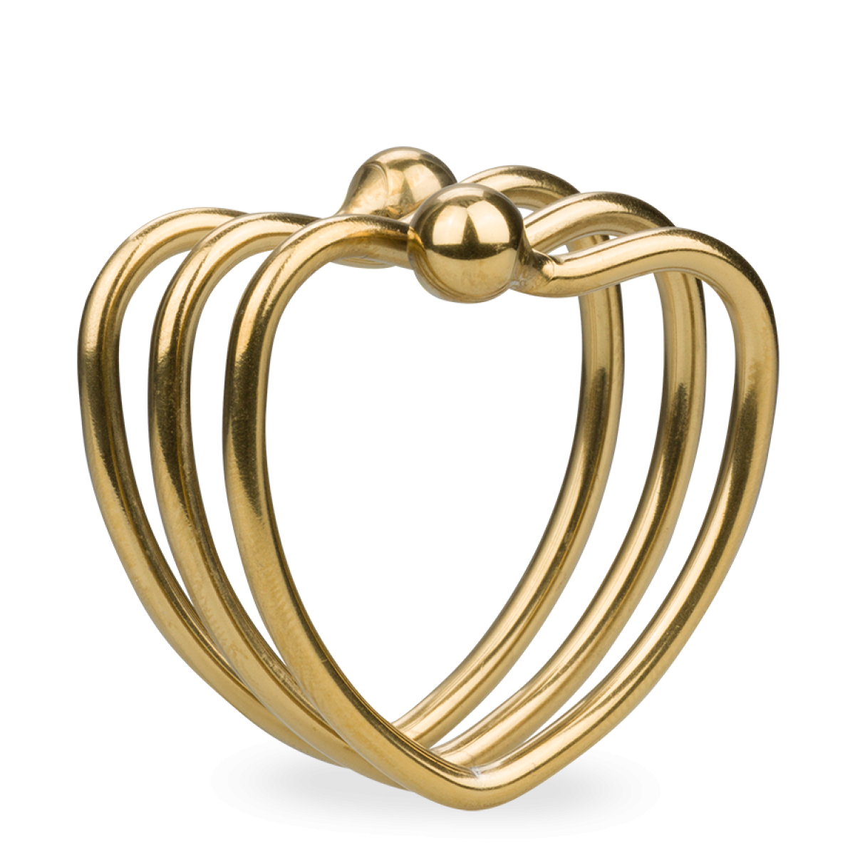 Anneau ring en métal cœur Loving