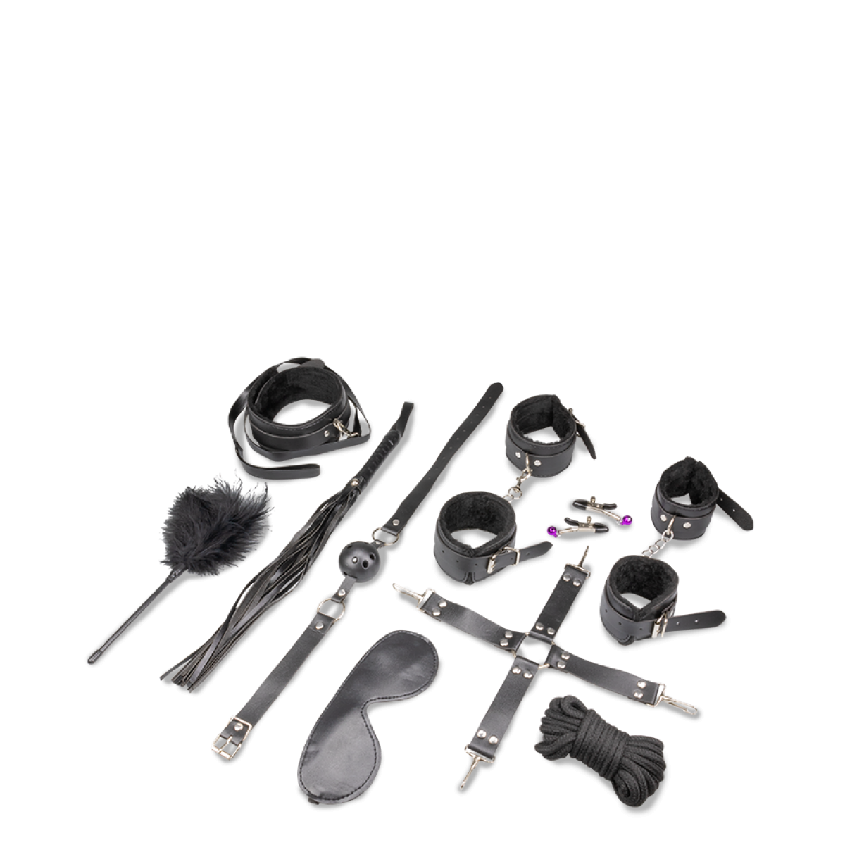 Kit jouets et accessoires bdsm 11 pièces