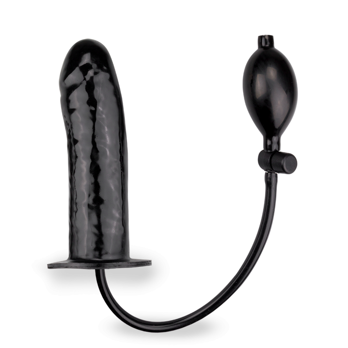 Gode godemichet Black Gonflable à Pompe gode vaginal ou anal homme ou femme - Noir