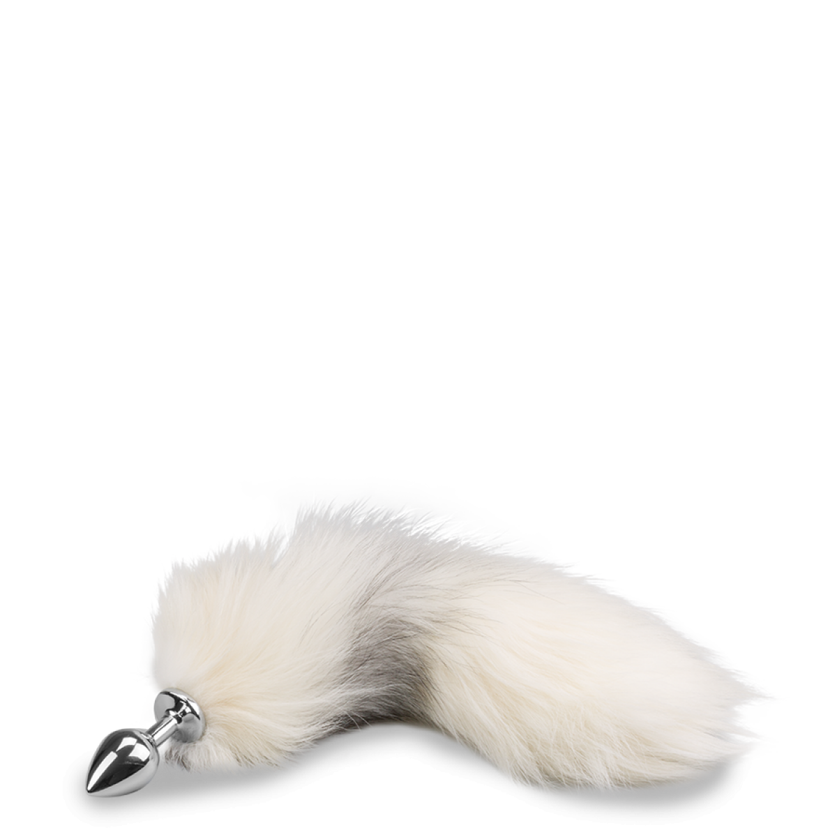 Plug queue de renard fourrure blanche et noire