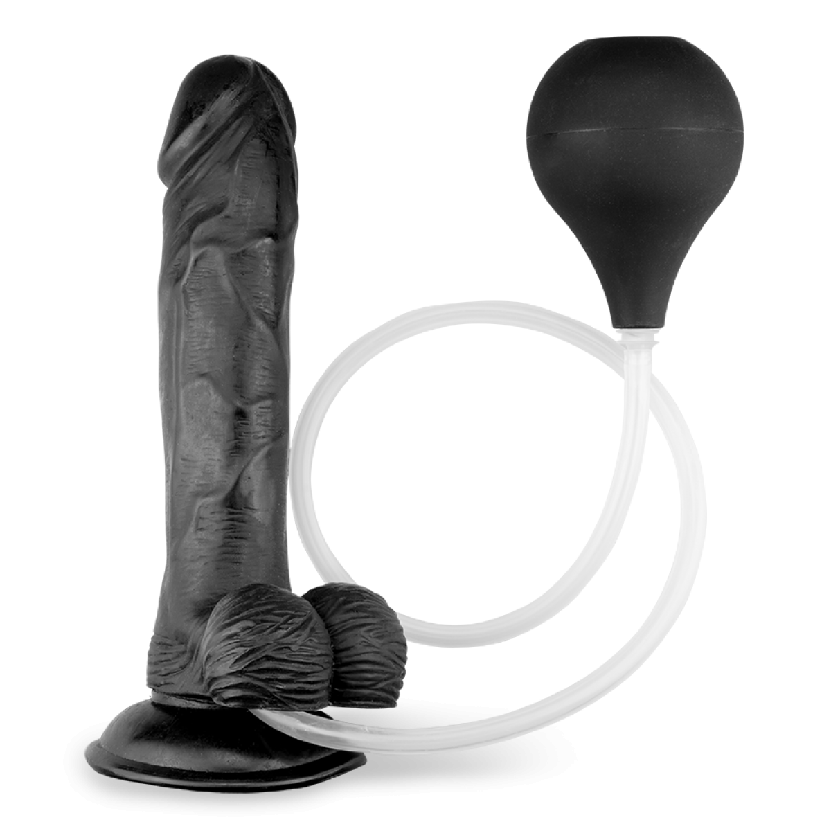 Gode godemichet ventouse éjaculateur réaliste 23,0cm gode vaginal ou anal homme ou femme - Noir