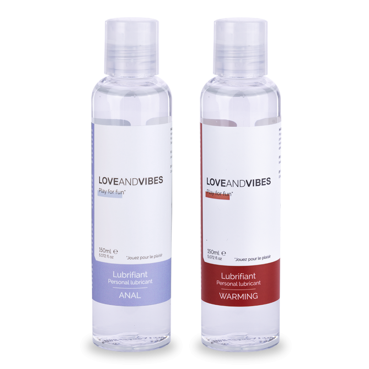 Duo de lubrifiants anal et hot LOVE AND VIBES 150ml