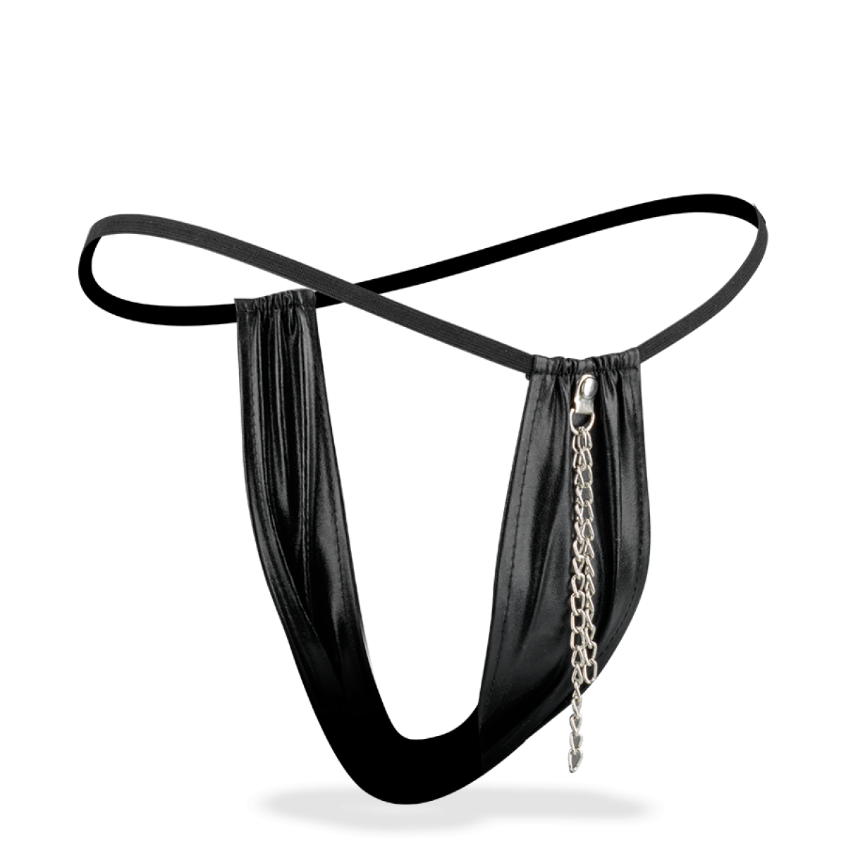 String brillant avec chaînes en métal