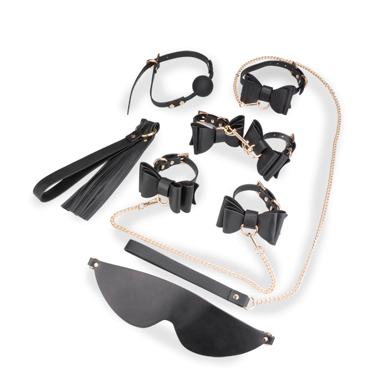 Coffret BDSM 7 pièces style raffiné et trousse de rangement