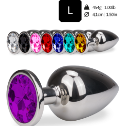 Plug Anal En Métal LOVE AND VIBES Rosebud XL - 8 Coloris Au Choix (Neuf)