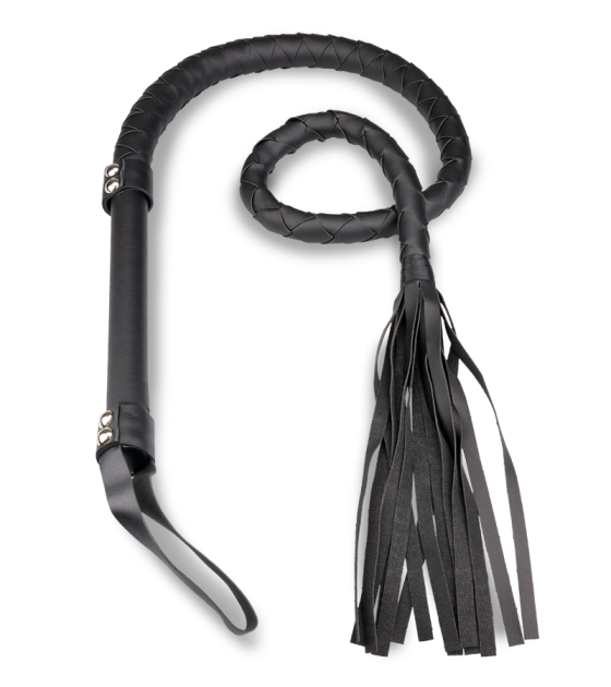 Fouet Martinet En Simili Cuir 65 Cm - Pour Jeux BDSM / Soumission - Neuf