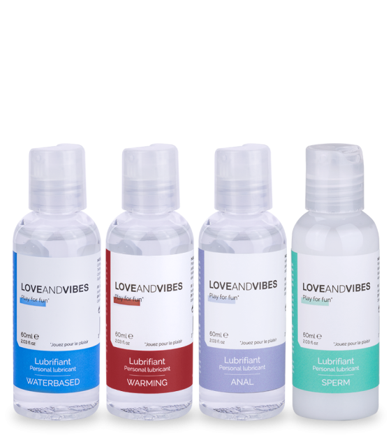 Pack découverte 4 lubrifiants LOVE AND VIBES 60ml LOVE AND VIBES