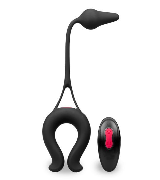 Anneau Vibrant Double Copilot LOVE AND VIBES - Pour Pénis - En ABS Et Silicone - Hypoallergénique Et Imperméable - Neuf