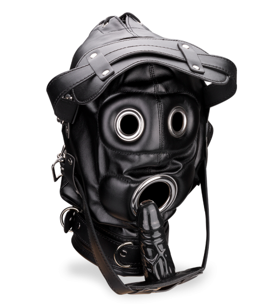 Cagoule BDSM Unisexe Noir Réglable - Masque Soumission Domination - Neuf Sans Marque