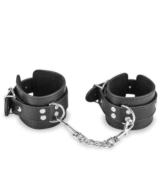 Menottes Et Attaches Simili Cuir Pour Jeu Érotique - Noir, Multifonctions